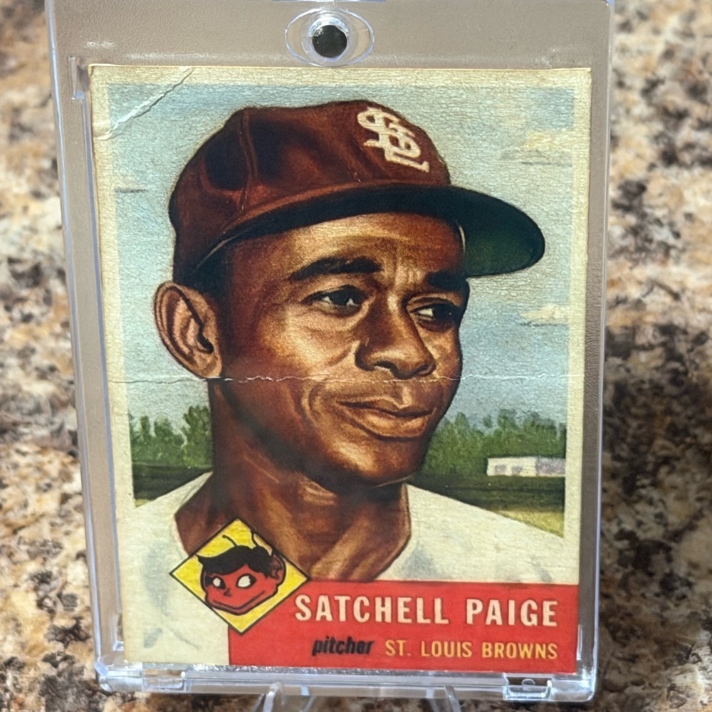 Satchel Paige 1953 Topps #220 Rookie Vintage  Reprint Baseball Display Card